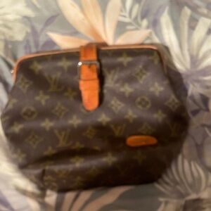 Louis Vuitton Black and Brown Monogram Cosmetic Bag